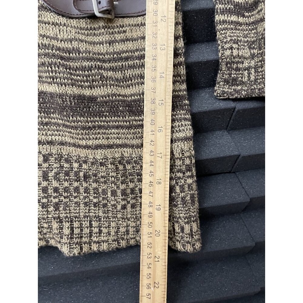 Caren Sport Knit Blouse Top Size 3XL Long Sleeve Long Brown Striped V-Neck - Picture 11 of 14